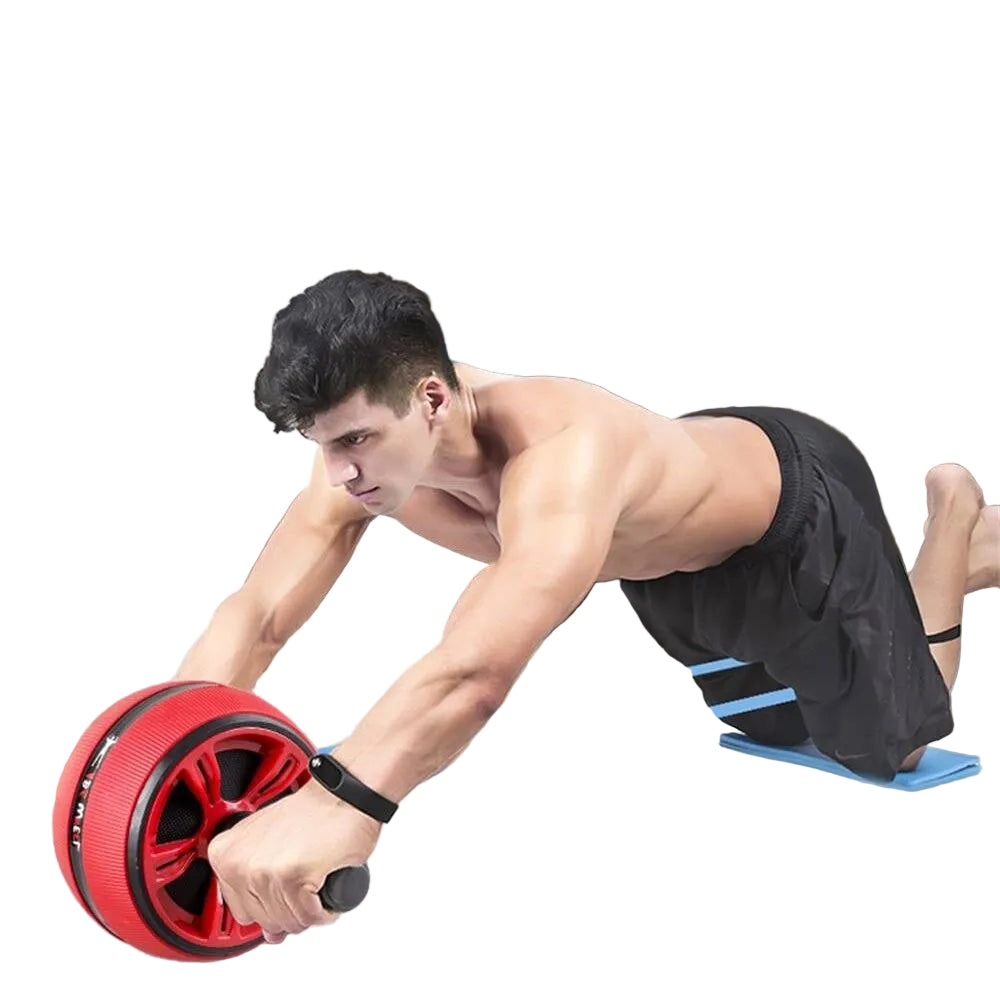 Silent TPR Abdominal Wheel Roller Trainer Fitness Equipment Gym Home Exercise Body Building Ab roller Belly Core Trainer