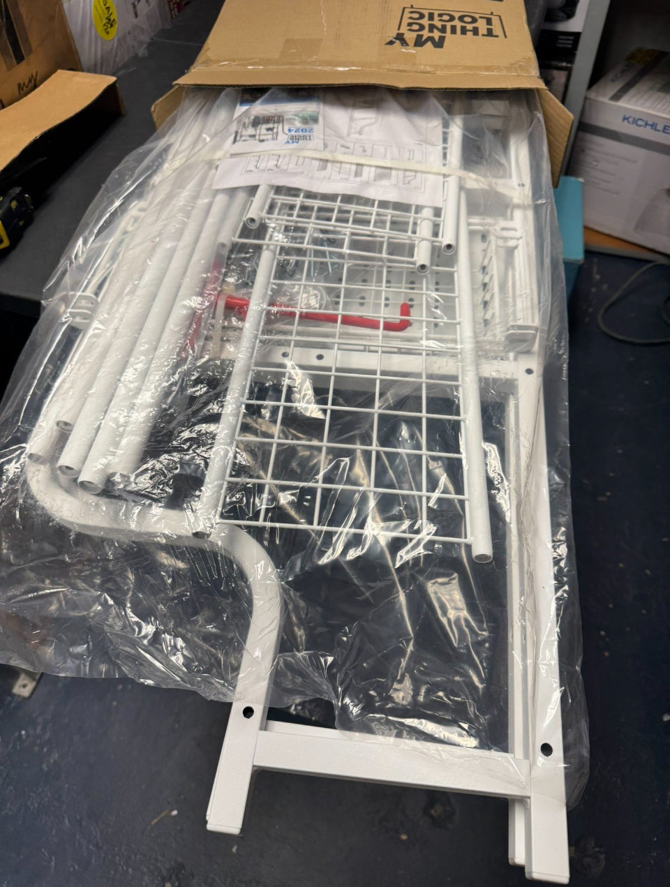 Mythinglogic Yoga Mat Storage Racks, Home Gym Storage Rack for Dumbbells Kettlebells Foam Roller, Yoga Strap and Resistance Bands, Workout Equipment Storage Organizer With Hooks and Wheels